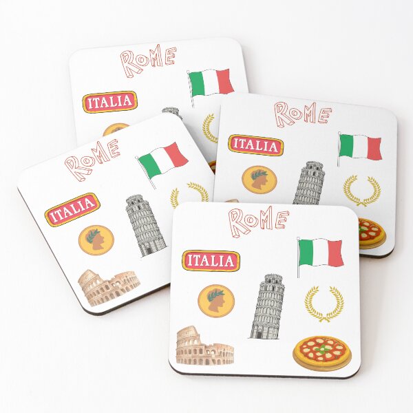Item preview, Aesthetic Rome Italy Watercolor Sticker Sheet designed and sold by SaturnStudioart.