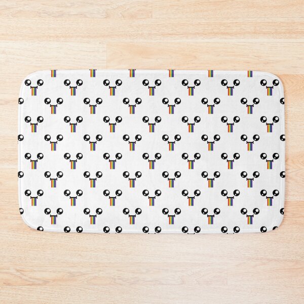 Item preview, Cute kawaii confused drooling rainbow face pattern designed and sold by BlushyPrint.