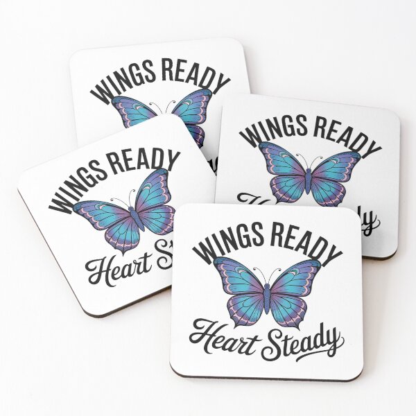 Item preview, Wings Ready Heart Steady Butterfly Shirt | Inspirational Quote Tee | Motivational Aesthetic Gift designed and sold by Cool-cat-art.