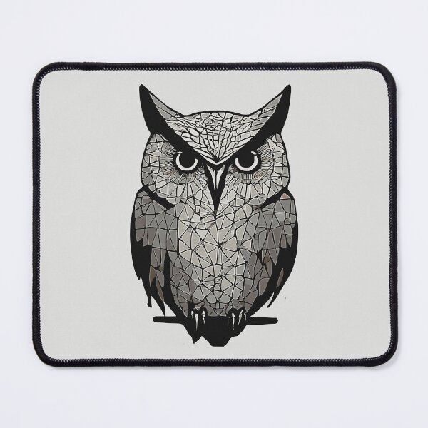 Item preview, Monochrome Geometric Owl – Modern Animal Art designed and sold by Tklezardesigns.