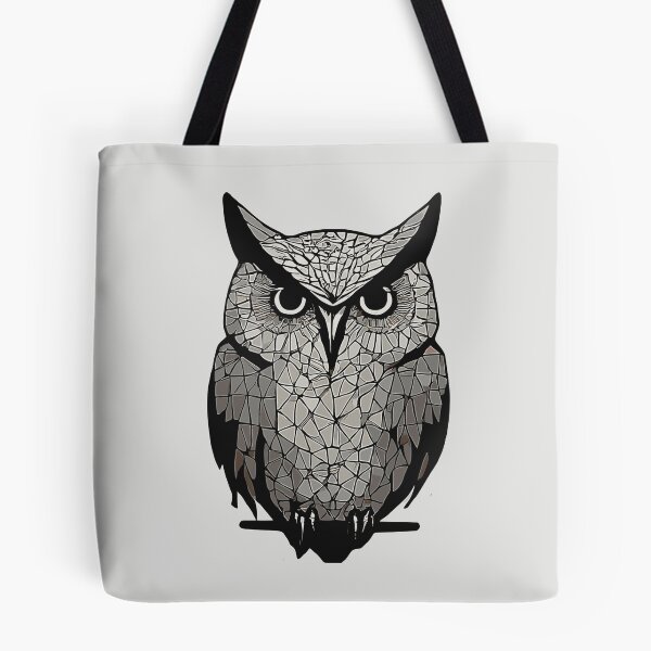 Item preview, Monochrome Geometric Owl – Modern Animal Art designed and sold by Tklezardesigns.
