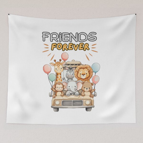 Item preview, Friends Forever cute Animals design designed and sold by QuirkyCloud Designs.