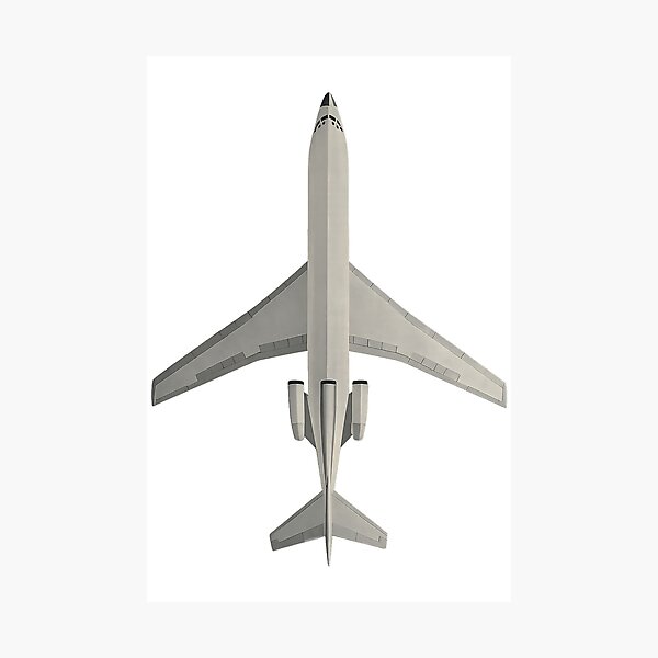 Item preview, Jet: Minimalist vintage-style airplane illustration shown from a top-down perspective, isolated on a clean background. designed and sold by PIXEL POP DESIGNS - Beyond the Norm!.
