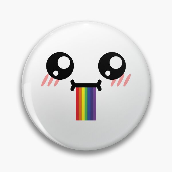 Item preview, Cute kawaii blushing confused drooling rainbow face designed and sold by BlushyPrint.