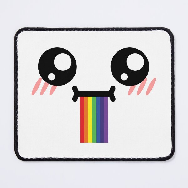 Item preview, Cute kawaii blushing confused drooling rainbow face designed and sold by BlushyPrint.