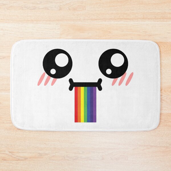 Item preview, Cute kawaii blushing confused drooling rainbow face designed and sold by BlushyPrint.