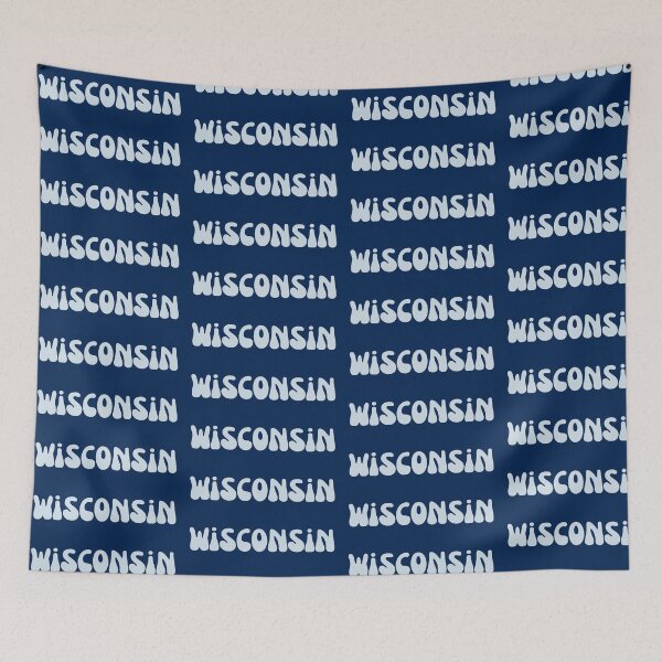 Item preview, Wisconsin - Blue Aesthetic Font designed and sold by Spring Things.