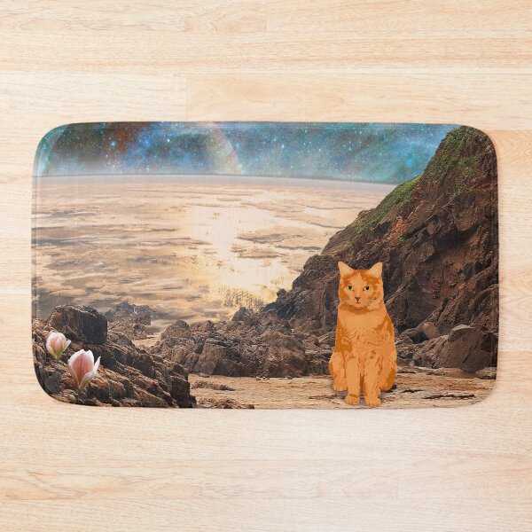 Item preview, Ginger cat in space collage designed and sold by helengarvey.