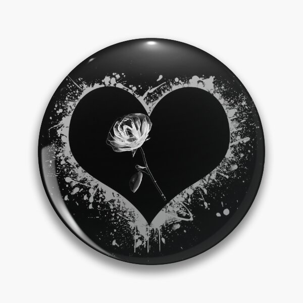Item preview, Monochrome Heart and Rose Composition designed and sold by Carftastic.