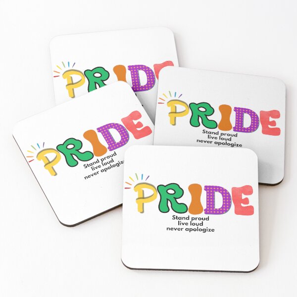 Item preview, Pride Stand Proud Live Loud Never Apologize – LGBTQ Quote Sticker & T-Shirt – Pride Month Design designed and sold by TheQuotecrafted.
