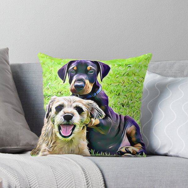 Item preview, Two dogs resting in the grass. designed and sold by ZoroDesign.