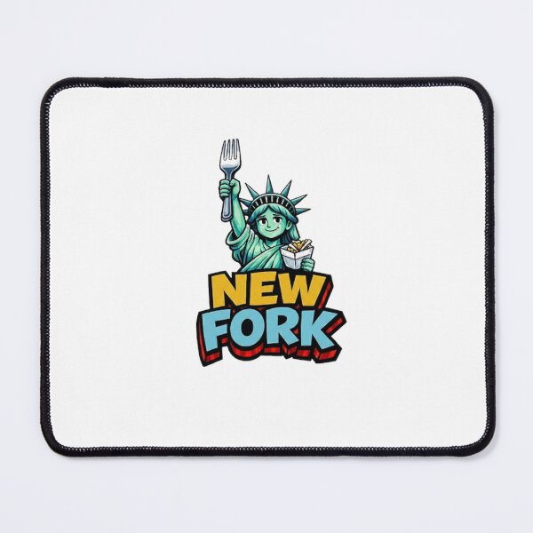 Item preview, New Fork – Statue of Liberty con Patatine e Forchetta | Design Umoristico Food & City designed and sold by GCCloverCo.