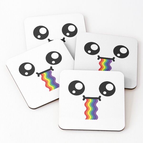 Item preview, Cute kawaii confused wavy drooling rainbow face designed and sold by BlushyPrint.