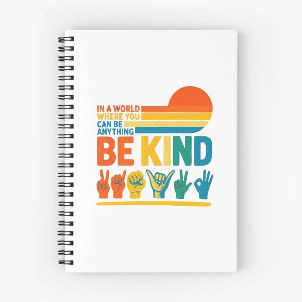 Item preview, Be Kind Sign Language Quote — Retro Sunset ASL Typography | Kindness Matters Design designed and sold by Colorful-Garden.
