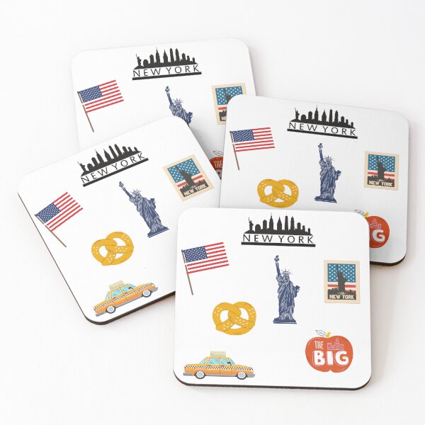 Item preview, Aesthetic New York City Watercolor Sticker Sheet designed and sold by SaturnStudioart.