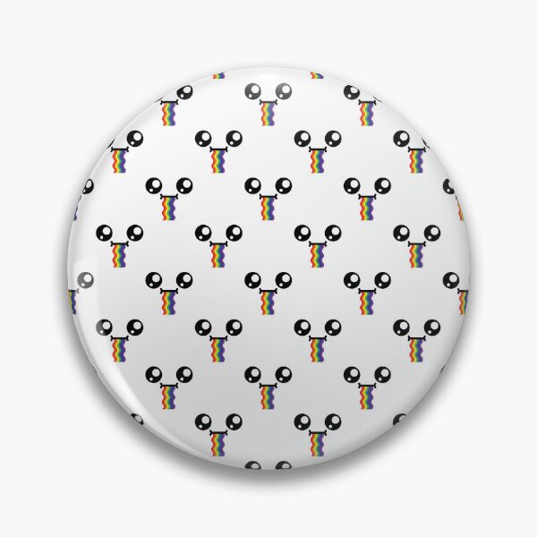 Item preview, Cute kawaii confused wavy drooling rainbow face pattern designed and sold by BlushyPrint.