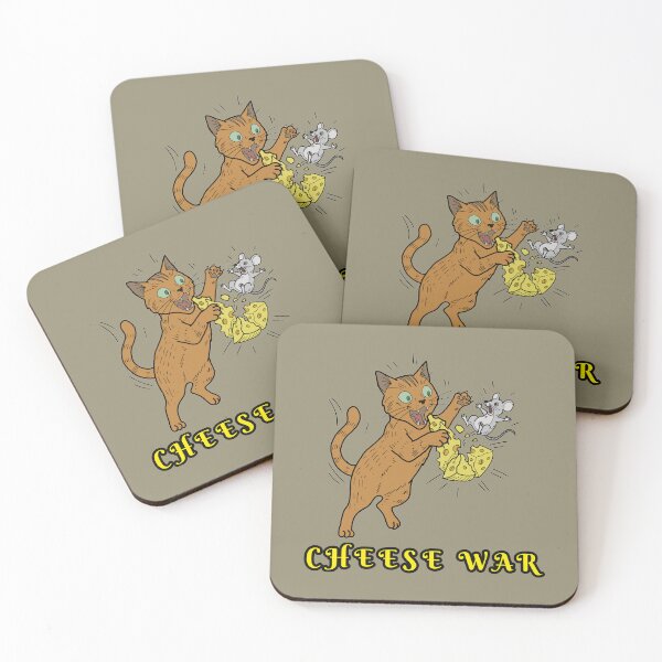 Item preview, Epic Cat and Mouse Battle Cheese War Graphic  designed and sold by LeshanArt.
