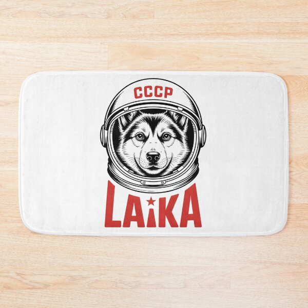 Item preview, Laika Space Dog - CCCP Soviet Cosmonaut Astronaut Retro Space Design designed and sold by ArcticFoxStudio.