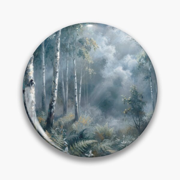 Item preview, Spring Trilliums in a Moonlit Birch Forest designed and sold by Maria Dryfhout.