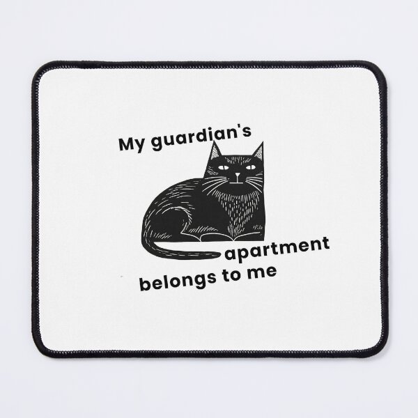 Item preview, My Guardian’s Apartment Belongs to Me Black Cat Shirt – Cats & Vibes designed and sold by PhokaPhokich.