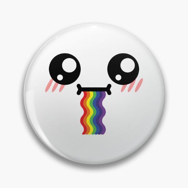 Item preview, Cute kawaii blushing wavy confused drooling rainbow face designed and sold by BlushyPrint.