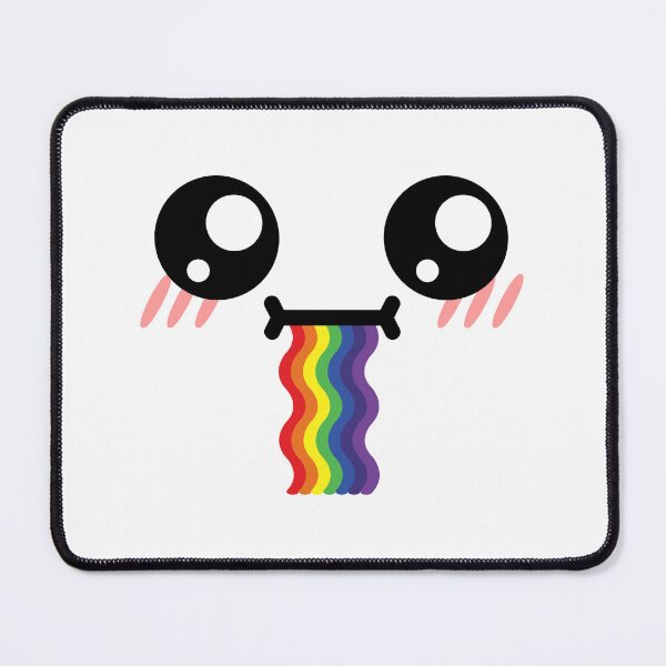 Item preview, Cute kawaii blushing wavy confused drooling rainbow face designed and sold by BlushyPrint.