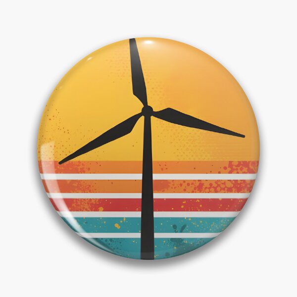 Item preview, Wind Turbine Retro Sunset designed and sold by MarineIndustry.