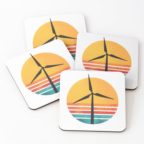 Item preview, Wind Turbine Retro Sunset designed and sold by MarineIndustry.