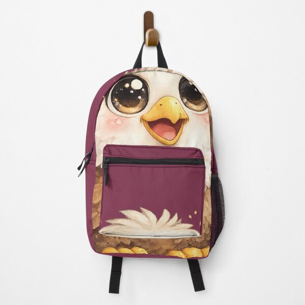 Item preview, Cute Big-Eyed Eagle Pastel Watercolor Icon with Stylish “I’m Watching You Like a Hawk!” designed and sold by StickyDelights.