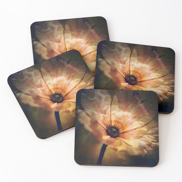 Item preview, Ember Poppy | Dark Moody Double Exposure Floral Art Print designed and sold by WitchyBotanicaArt.