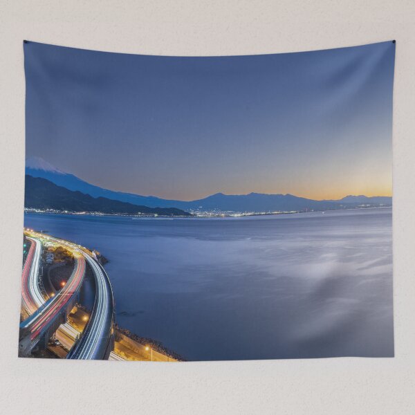 Item preview, Mount Fuji at Golden Hour with Light Trails from Satta-Toge Pass, Shizuoka, Japan designed and sold by Pix4Japan.