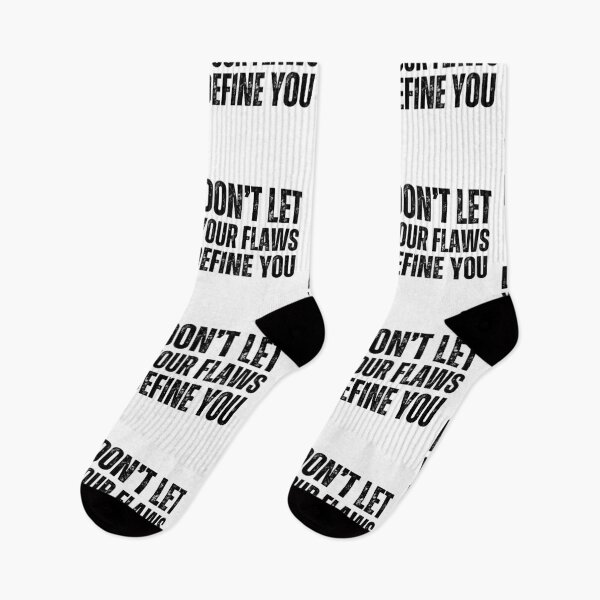 Item preview, Don’t Let Your Flaws Define You – Bold Black on White Distressed Motivational Typography Design designed and sold by GFamilyC.