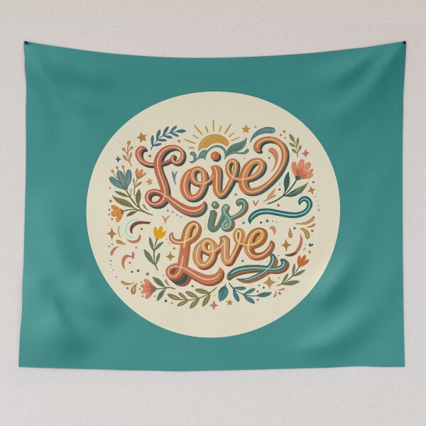 Item preview, Floral Love is Love Typography designed and sold by elife.ds.