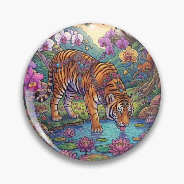 Item preview, The Tiger and the Lotus Pond designed and sold by PP&RAINBOW SHOP.