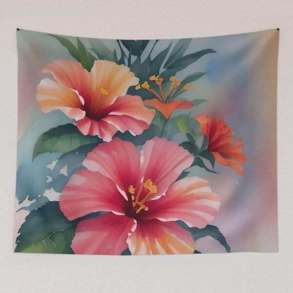 Item preview, Tropical Hibiscus Bloom designed and sold by Serene Strokes Art.