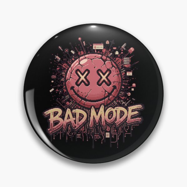 Item preview, Bad Mode Edgy Graffiti Smiley Pixel Gamer Art designed and sold by MarCinu Art.