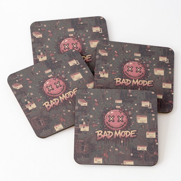 Item preview, Bad Mode Edgy Graffiti Smiley Pixel Gamer Art designed and sold by MarCinu Art.