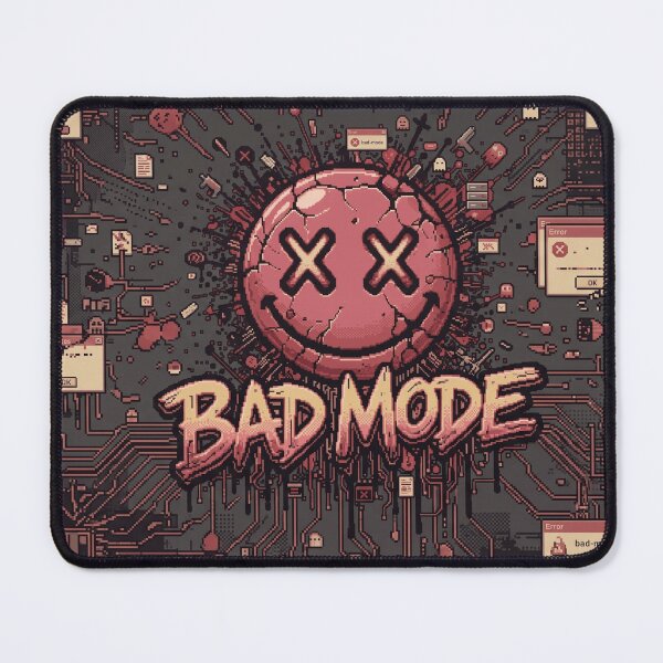 Item preview, Bad Mode Edgy Graffiti Smiley Pixel Gamer Art designed and sold by MarCinu Art.