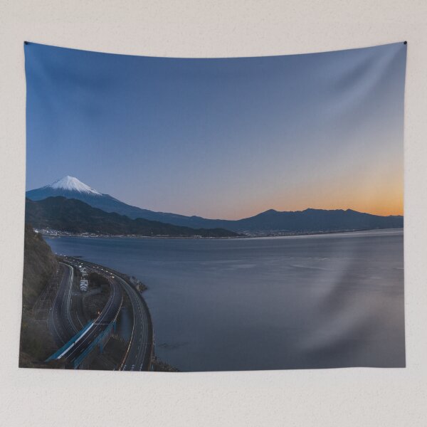 Item preview, Mount Fuji at Golden Hour with Light Trails from Satta-Toge Pass, Shizuoka, Japan designed and sold by Pix4Japan.