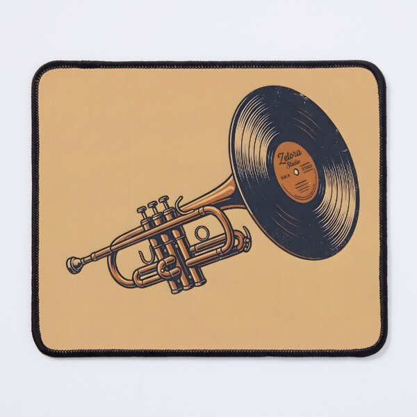 Item preview, Retro Trumpet Vinyl Record Anatomy designed and sold by ZETORA Studio.
