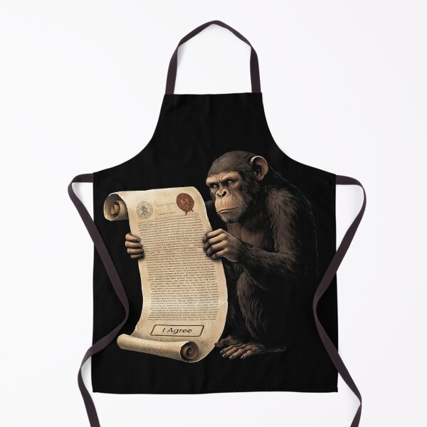 Item preview, Agree to Continue Monkey T-Shirt | Funny Terms & Conditions Primate Graphic | Digital Age Satire | Tech Irony Shirt designed and sold by FunkyVista.