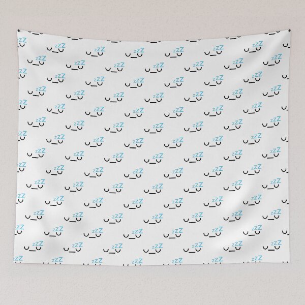 Item preview, Cute kawaii sleeping face pattern designed and sold by BlushyPrint.