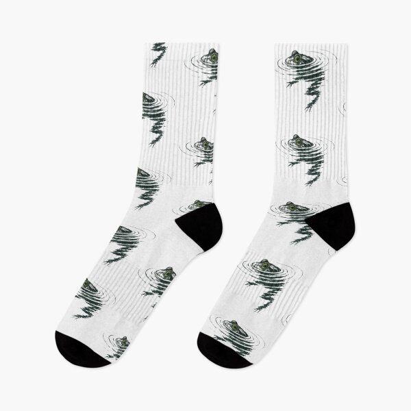Item preview, funny-swimming-frog-vintage-pond-animal-graphic-design designed and sold by tarzbol.