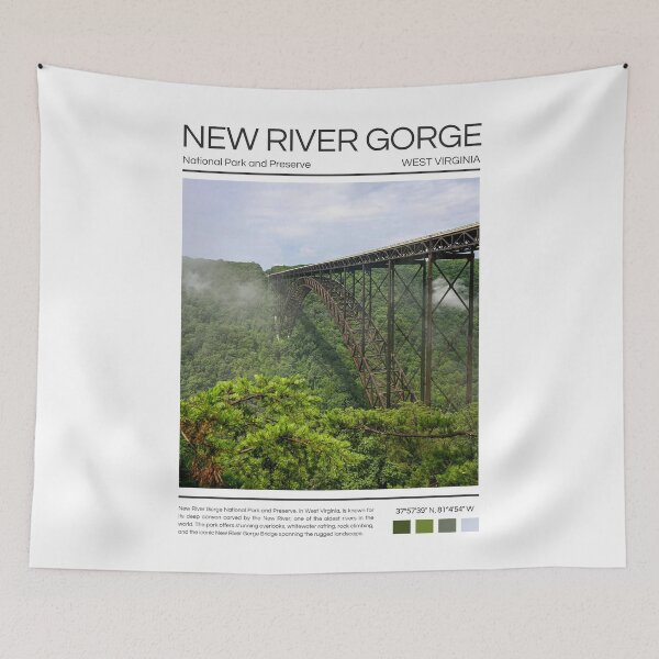 Item preview, New River Gorge National Park and Preserve - West Virginia designed and sold by StudioRedKoala.