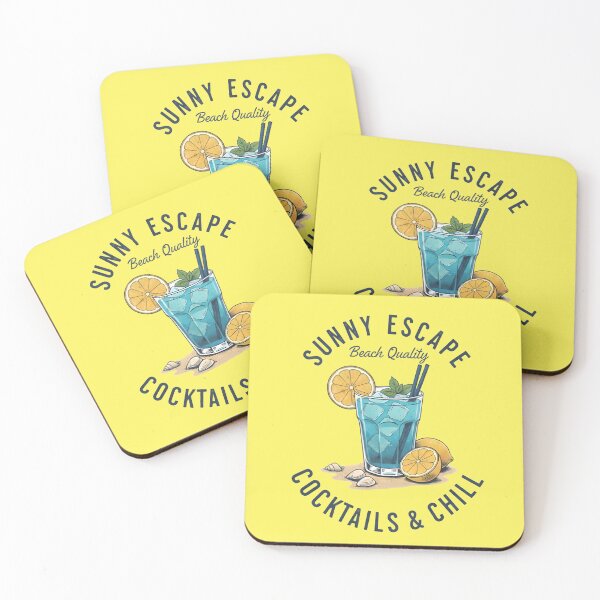 Item preview, Sunny Escape Blue Cocktail Beach Art designed and sold by Mary Ney.