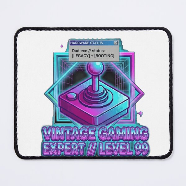 Item preview, Retro Gaming Dad Level 99 Vintage Joystick Synthwave Aesthetic designed and sold by Csstoree.