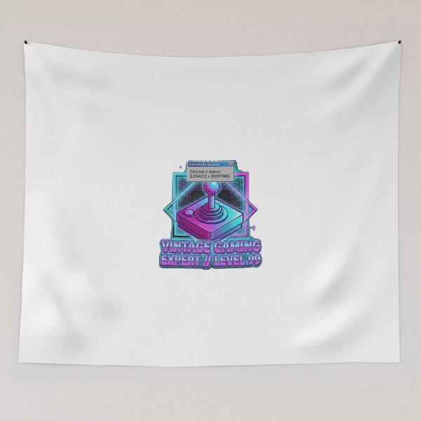 Item preview, Retro Gaming Dad Level 99 Vintage Joystick Synthwave Aesthetic designed and sold by Csstoree.