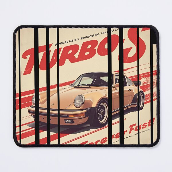 Item preview, Porsch 911 Turbo S inspired Design Vintage racing poster style, dynamic motion lines 15 designed and sold by Neon G.
