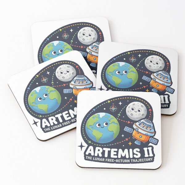 Item preview, Artemis II Lunar Free-Return Trajectory Illustration designed and sold by Paulocdias.