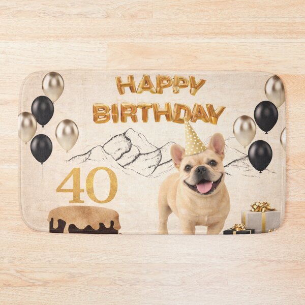 Item preview, French Bulldog Elegant 40th Birthday Card designed and sold by GivingJoy.